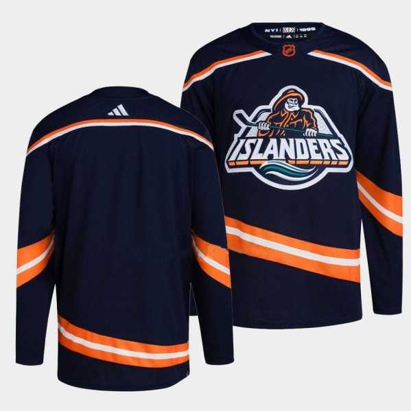 Men%27s New York Islanders Blank 2022 Navy Reverse Retro 2.0 Stitched Jersey->st.louis blues->NHL Jersey